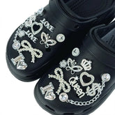 Crown Butterfly Charm Set 20pcs — Luxe Édition | طقم زينة أحذية تاج وفراشة الفاخر 20 قطعة