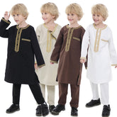 Nour Kids Thobe Set — Luxe Édition | طقم ثوب أطفال مسلمين فاخر