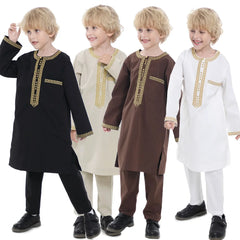 Nour Kids Thobe Set — Luxe Édition | طقم ثوب أطفال مسلمين فاخر