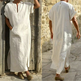 Safa Short Sleeve Kaftan — Luxe Édition | كافتان رجالي قصير الأكمام الفاخر