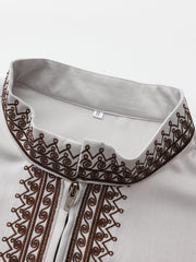 Andalus Embroidered Thobe — Édition de Luxe | ثوب مغربي مطرز فاخر بسحاب