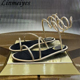Rhinestone Gladiator Sandals — Luxe Édition | صندل جلادياتور فاخر بالألماسات