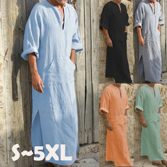 Safa Short Sleeve Kaftan — Luxe Édition | كافتان رجالي قصير الأكمام الفاخر