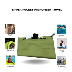 Prestige Sport Towel — Élite Édition | منشفة رياضية فاخرة بجيب مضغوط