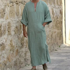 Safa Short Sleeve Kaftan — Luxe Édition | كافتان رجالي قصير الأكمام الفاخر