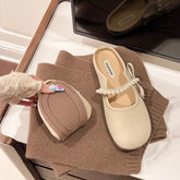 Velvet Half Step Slipper — Élégance Édition | شبشب نصفي ناعم فاخر للنساء