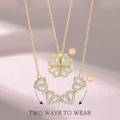 Golden Bloom Magnetic Pendant — Luxe Collection | قلادة زهرة ذهبية مغناطيسية فاخرة