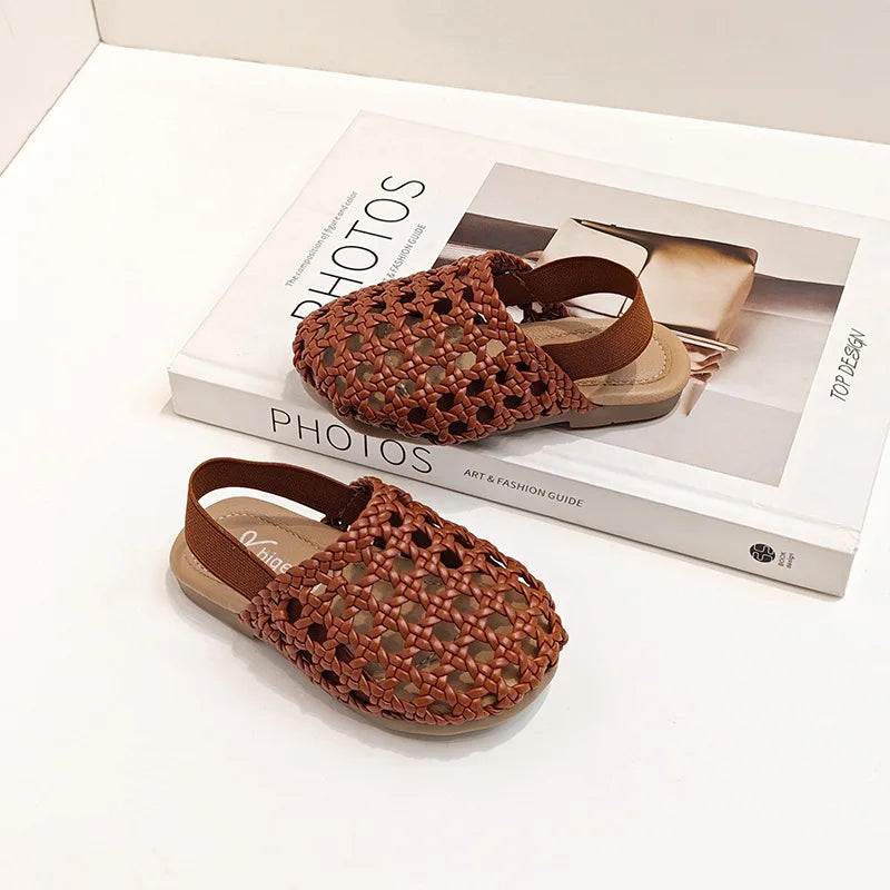 Heritage Woven Kids Sandals — Élégance | صندل أطفال مجدول فاخر