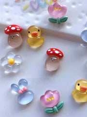 Petit Transparent Charm Set 10pcs — Élégance | طقم زينة أحذية شفافة فاخر 10 قطع