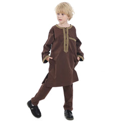 Nour Kids Thobe Set — Luxe Édition | طقم ثوب أطفال مسلمين فاخر
