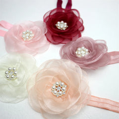 Blossom Pearl Headband — Luxe Edition | عصبة شعر لؤلؤ وزهور فاخرة