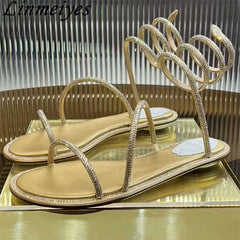 Rhinestone Gladiator Sandals — Luxe Édition | صندل جلادياتور فاخر بالألماسات