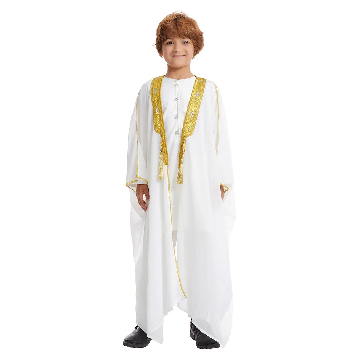 Nour Junior Thobe — Luxe Édition | ثوب أطفال سعودي كلاسيكي فاخر