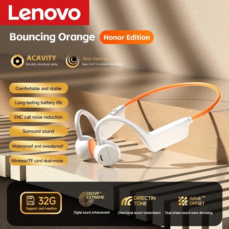 Lenovo AquaSound Bone Headset — Élite Édition | سماعة عظم لينوفو الرياضية المقاومة للماء