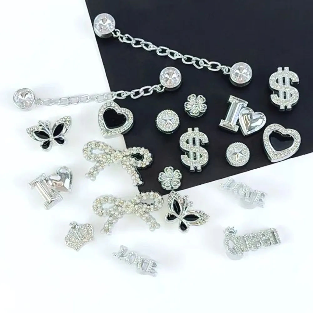 Crown Butterfly Charm Set 20pcs — Luxe Édition | طقم زينة أحذية تاج وفراشة الفاخر 20 قطعة