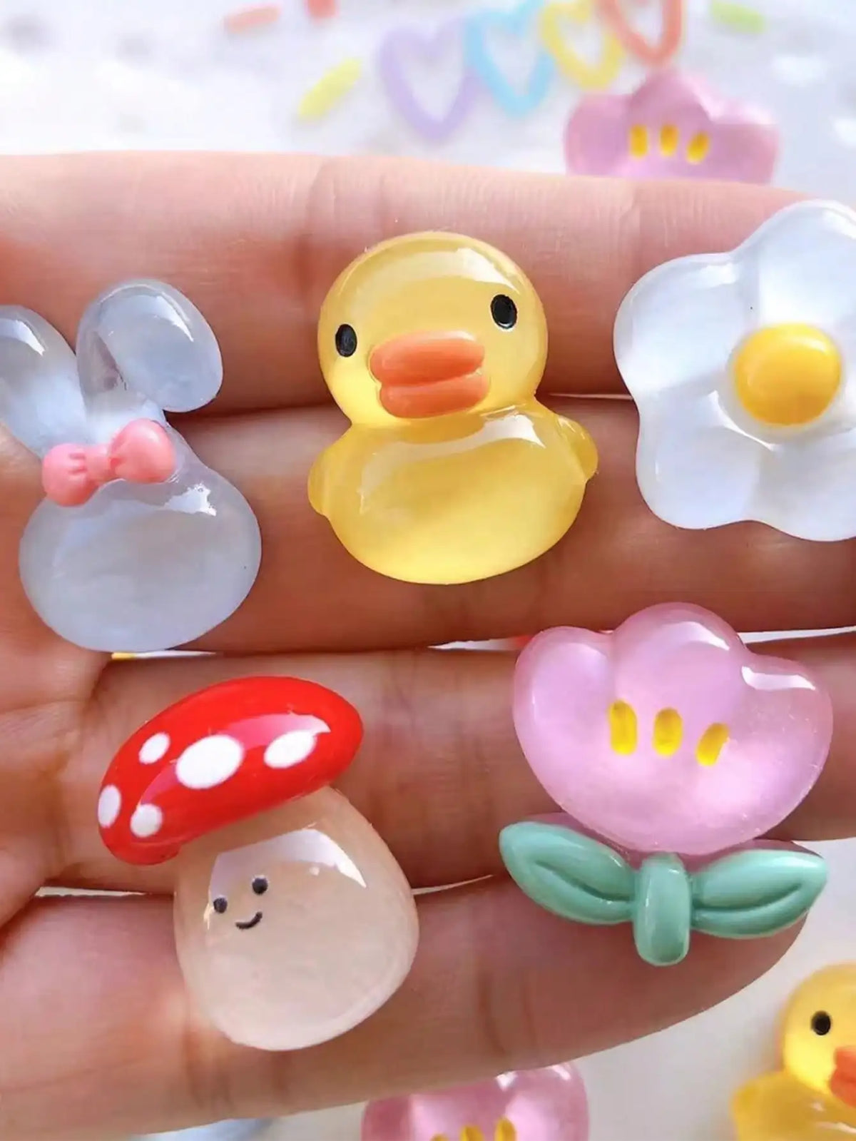 Petit Transparent Charm Set 10pcs — Élégance | طقم زينة أحذية شفافة فاخر 10 قطع