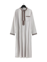 Andalus Embroidered Thobe — Édition de Luxe | ثوب مغربي مطرز فاخر بسحاب